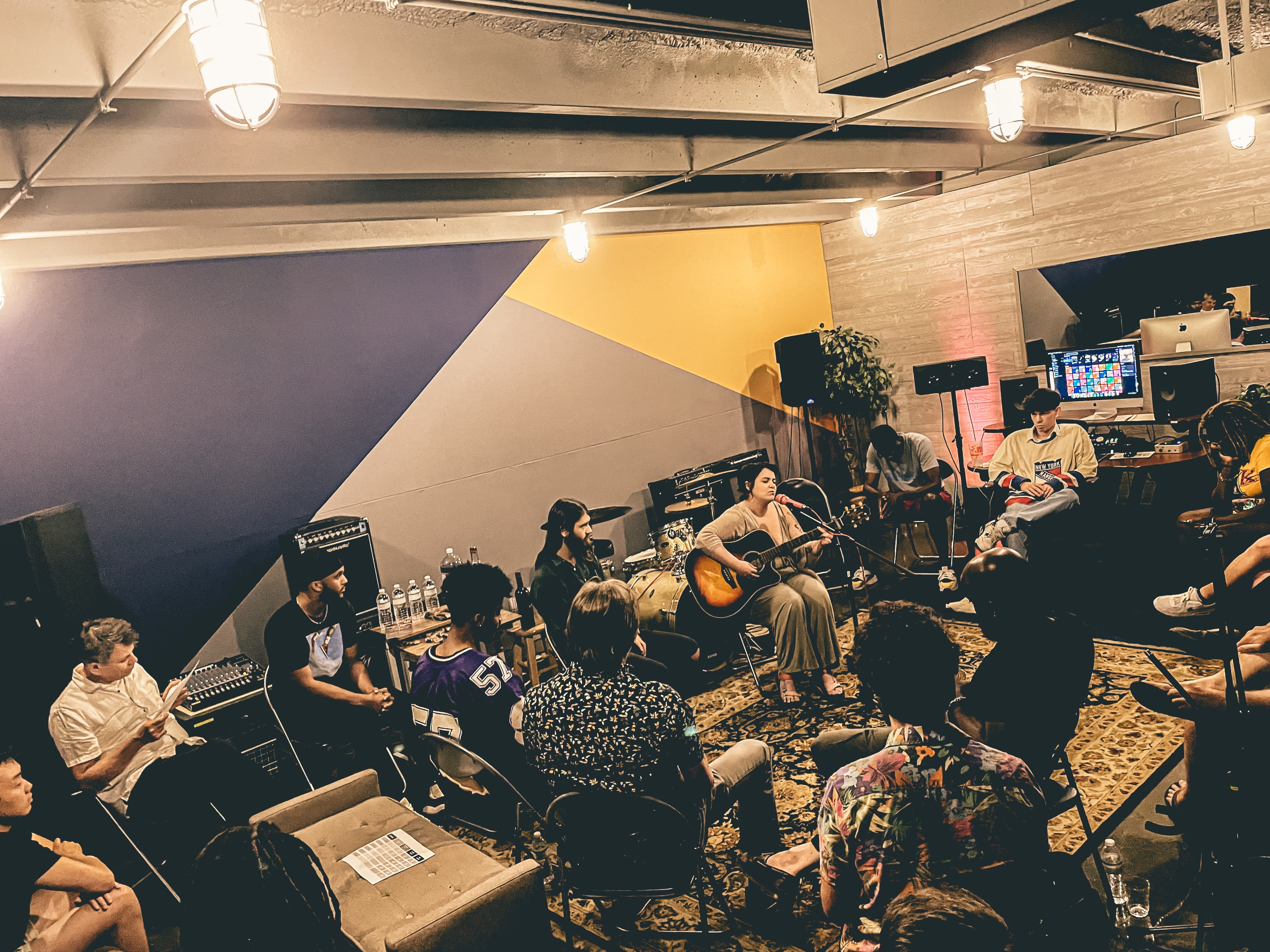 Artists collaborating during a live session at HOME